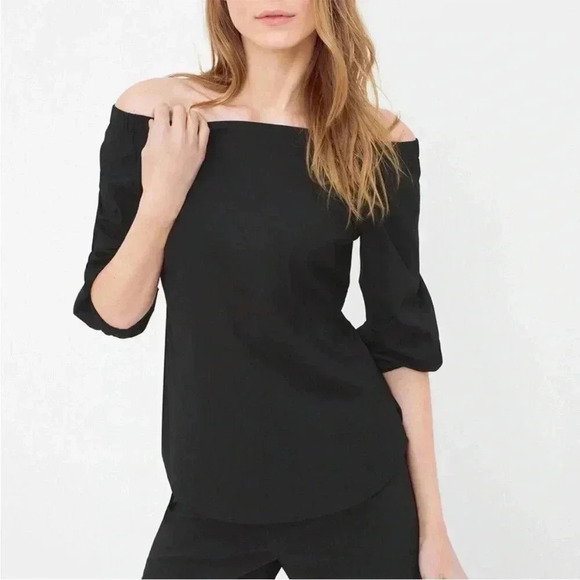 NWT White House Black Market Off-The-Shoulder
Poplin black Top - small - Picture 1 of 10